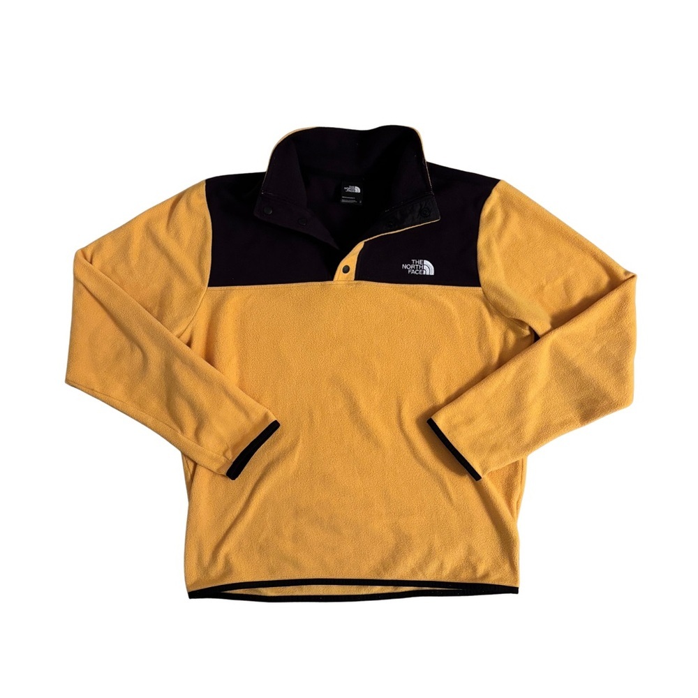 The North Face Yellow and Black Polar Fleece Pullover
